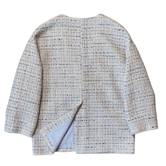 Bundle Blue Tweed Jacket and Mini Skort Skirt Fall Outfit Set Size 2 US Small - Picture 5 of 15